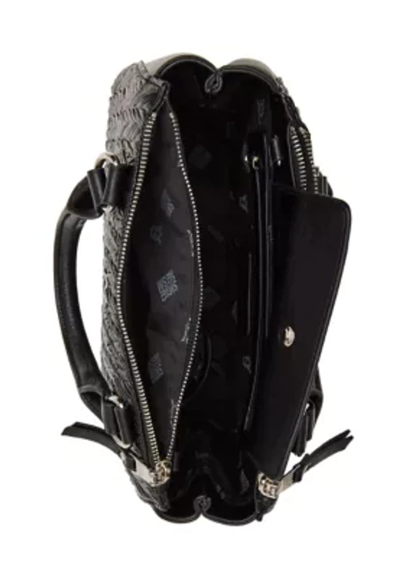 Quilted Chain Strap Top Handle Satchel