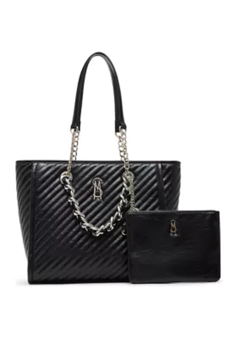 Quilted Chain Tote Bag