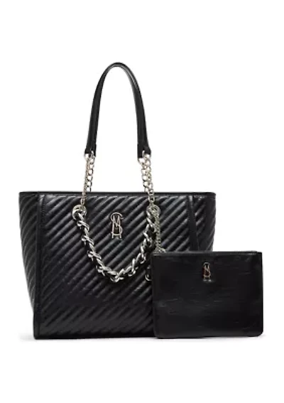 Quilted Chain Tote Bag