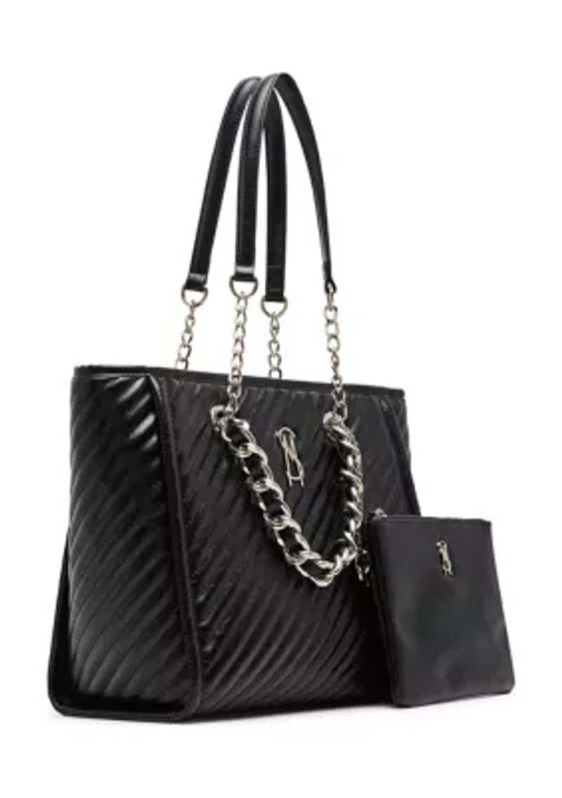 Quilted Chain Tote Bag