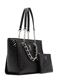 Quilted Chain Tote Bag