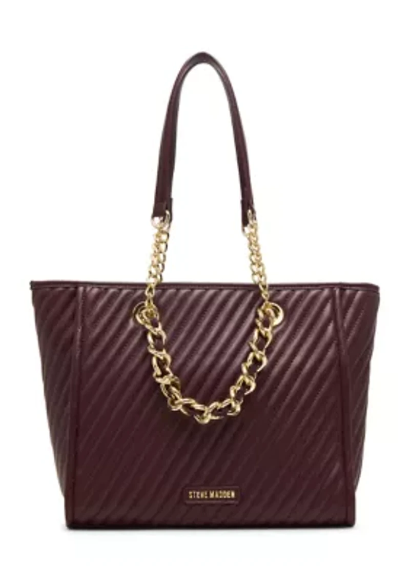 Quilted Chain Tote Bag