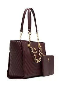 Quilted Chain Tote Bag