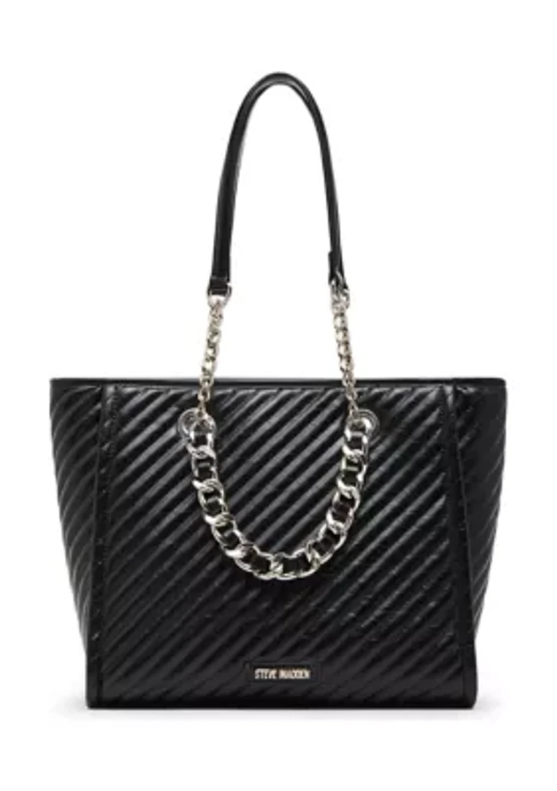 Quilted Chain Tote Bag