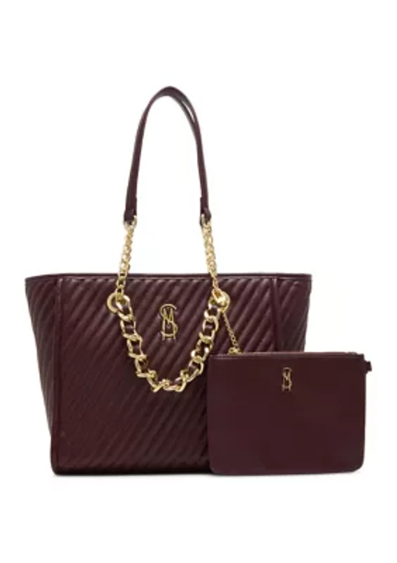 Quilted Chain Tote Bag