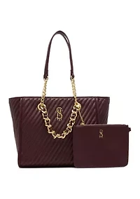 Quilted Chain Tote Bag