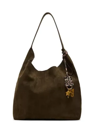 Blenore Sueded Hobo Bag with Charms