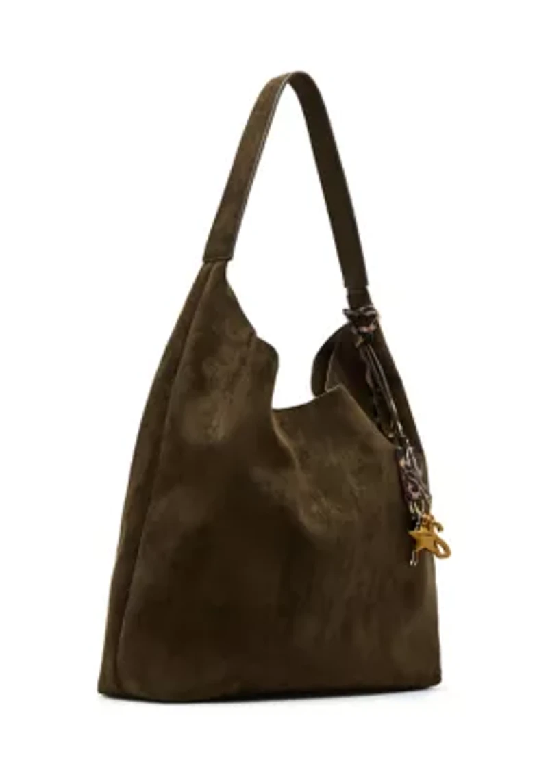 Blenore Sueded Hobo Bag with Charms