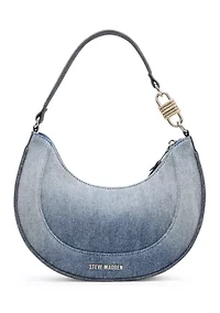 LIAMM Denim Crescent Shoulder Bag