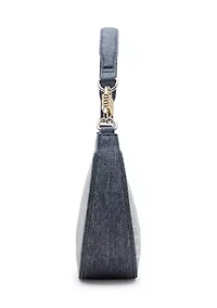 LIAMM Denim Crescent Shoulder Bag