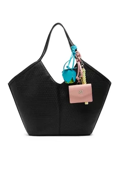 Woven Tote with Charms