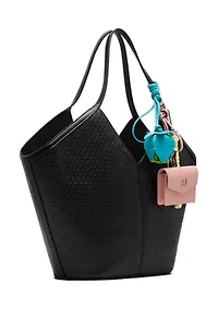 Woven Tote with Charms
