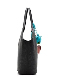 Woven Tote with Charms