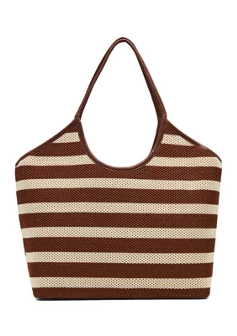 Boceane Straw Striped Tote