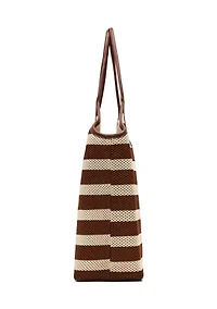 Boceane Straw Striped Tote