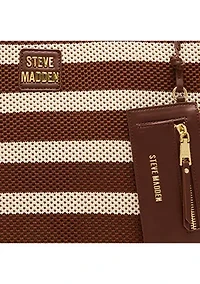 Boceane Straw Striped Tote