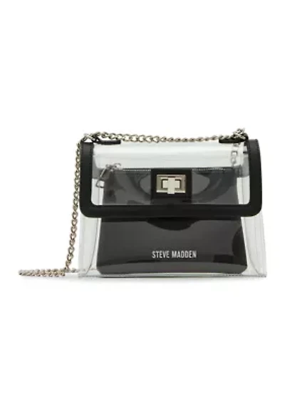 Clear Flap Crossbody with Card Case