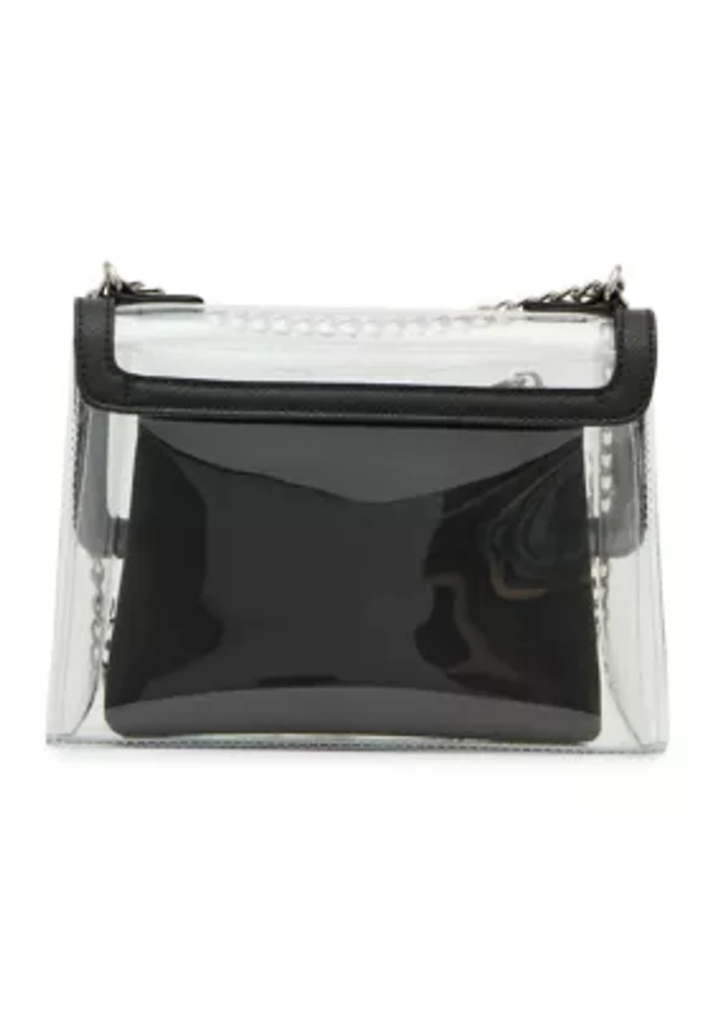 Clear Flap Crossbody with Card Case
