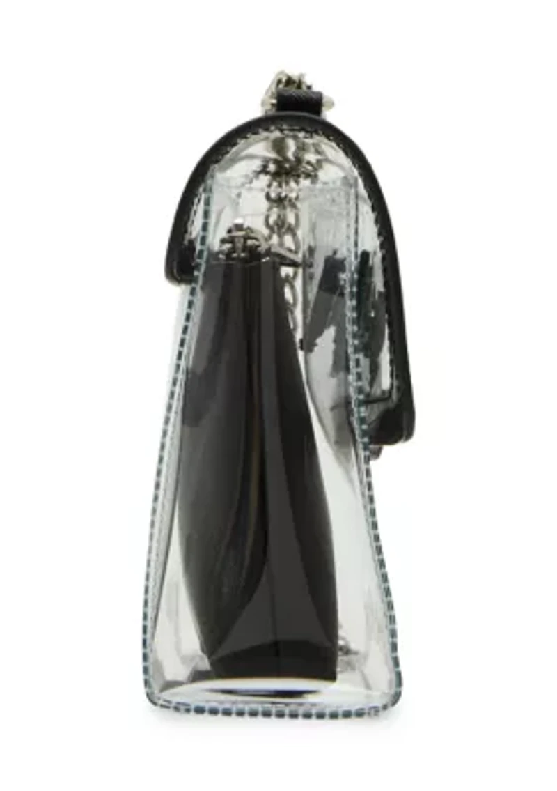 Clear Flap Crossbody with Card Case