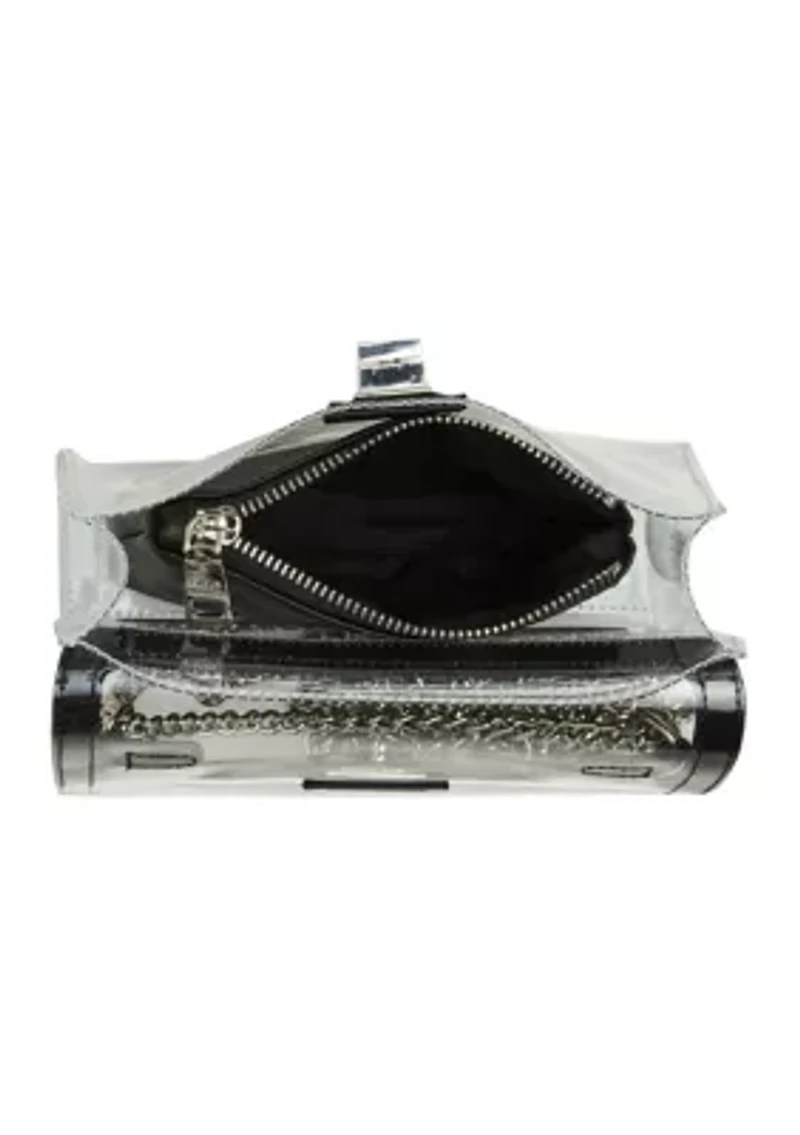Clear Flap Crossbody with Card Case