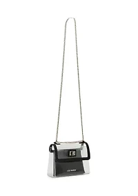 Clear Flap Crossbody with Card Case