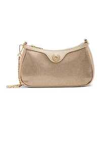 Gold Shimmer Double Strap Bag