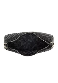 Diagonal Quilted Double Strap Bag