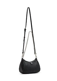 Diagonal Quilted Double Strap Bag