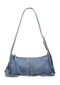Zaydie Fringe Stud Shoulder Bag