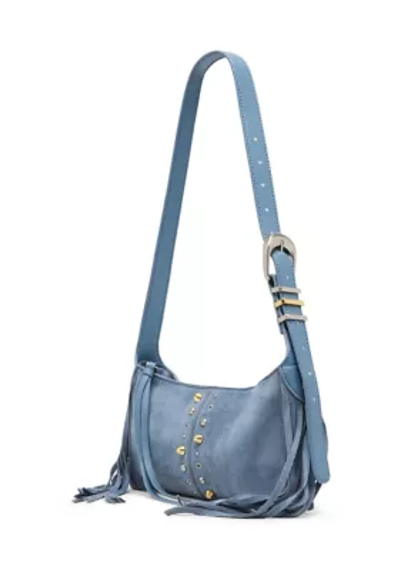 Zaydie Fringe Stud Shoulder Bag