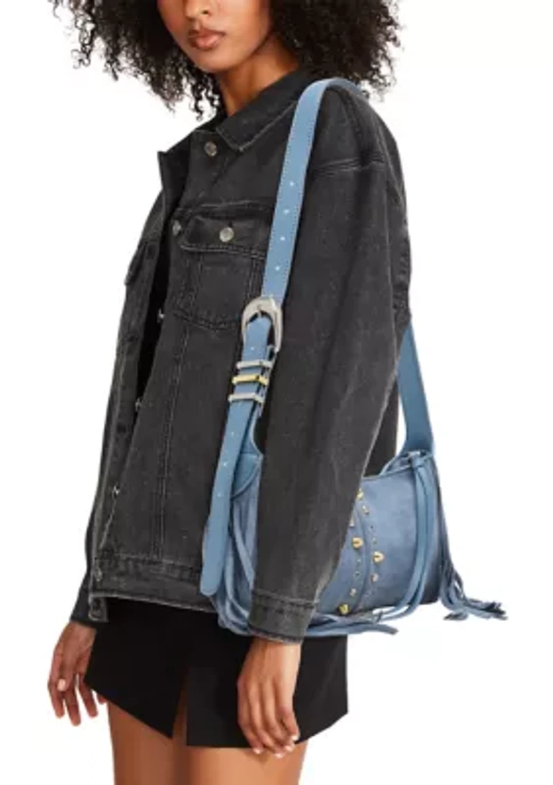 Zaydie Fringe Stud Shoulder Bag