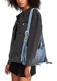 Zaydie Fringe Stud Shoulder Bag