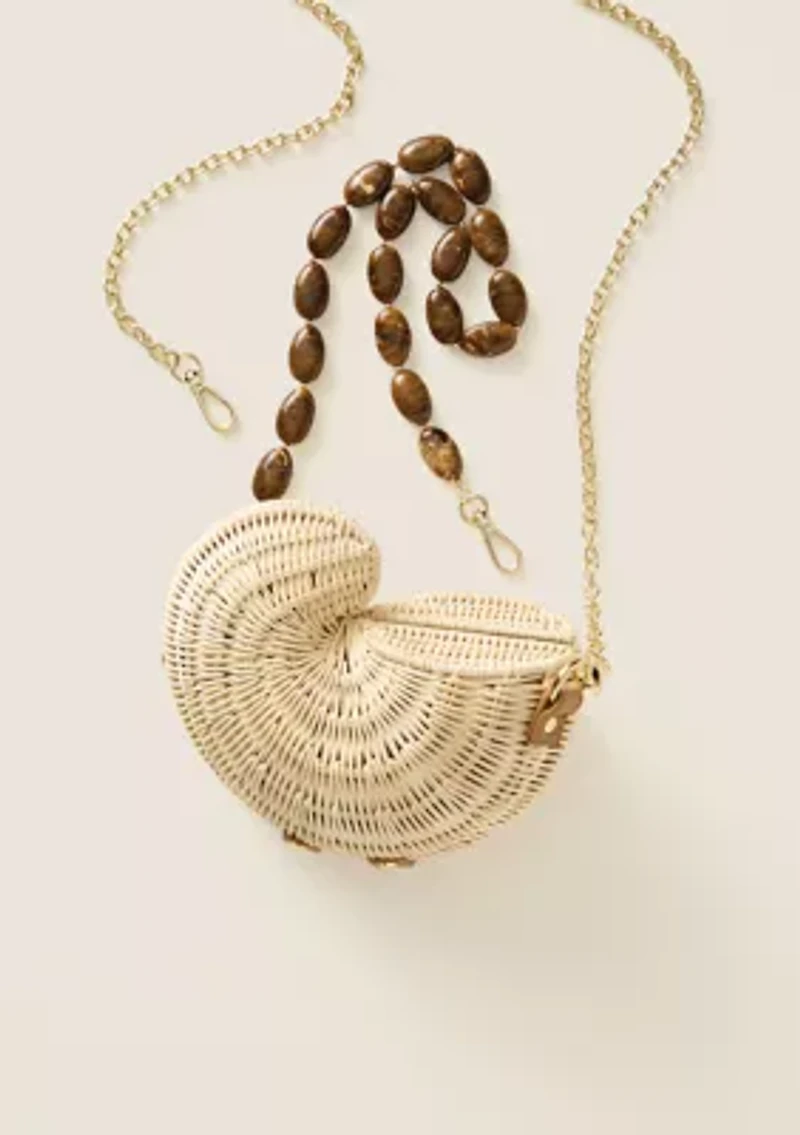 Sewing Down South x Crown & Ivy™ Rattan Shell Crossbody