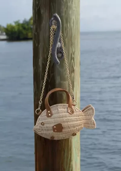 Sewing Down South x Crown & Ivy™ Rattan Fish Crossbody with Handle