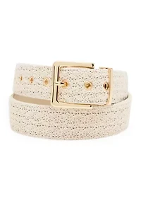 Hammered Buckle Textured Belt