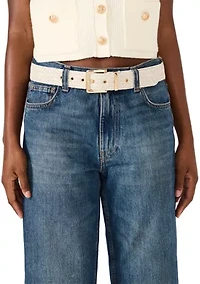 Hammered Buckle Textured Belt