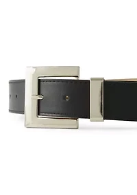 35mm Smooth Belt with Wide Rim Buckle