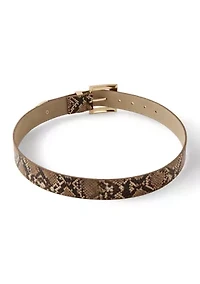35 MM Python Pull On 3 Buckle Belt