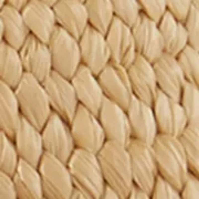 Raffia Stretch Belt with Flower Buckle