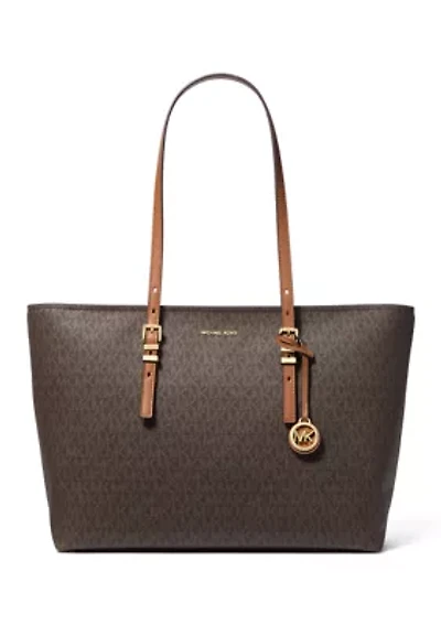 Quinn Large East West Top Zip Tote Bag