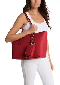 Quinn Large East West Top Zip Tote Bag