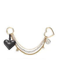 Metal Jewel Hear Chain Charm