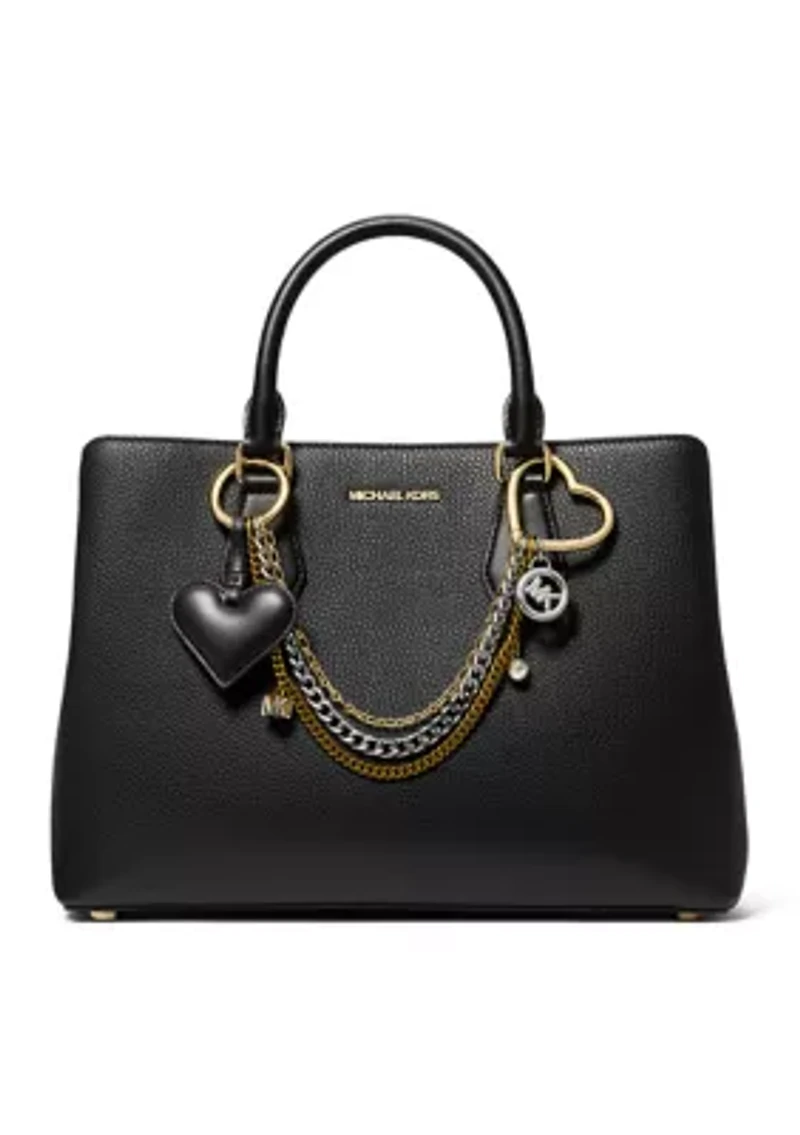 Metal Jewel Hear Chain Charm