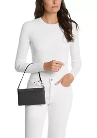 Jet Set Medium Signature Logo Convertible Wristlet