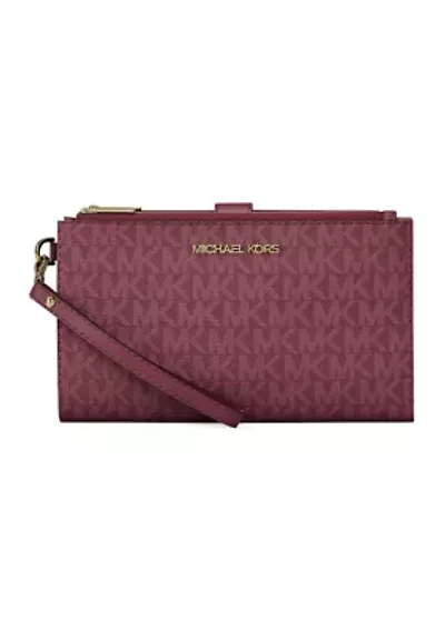 Jet Set Double Zip Wristlet