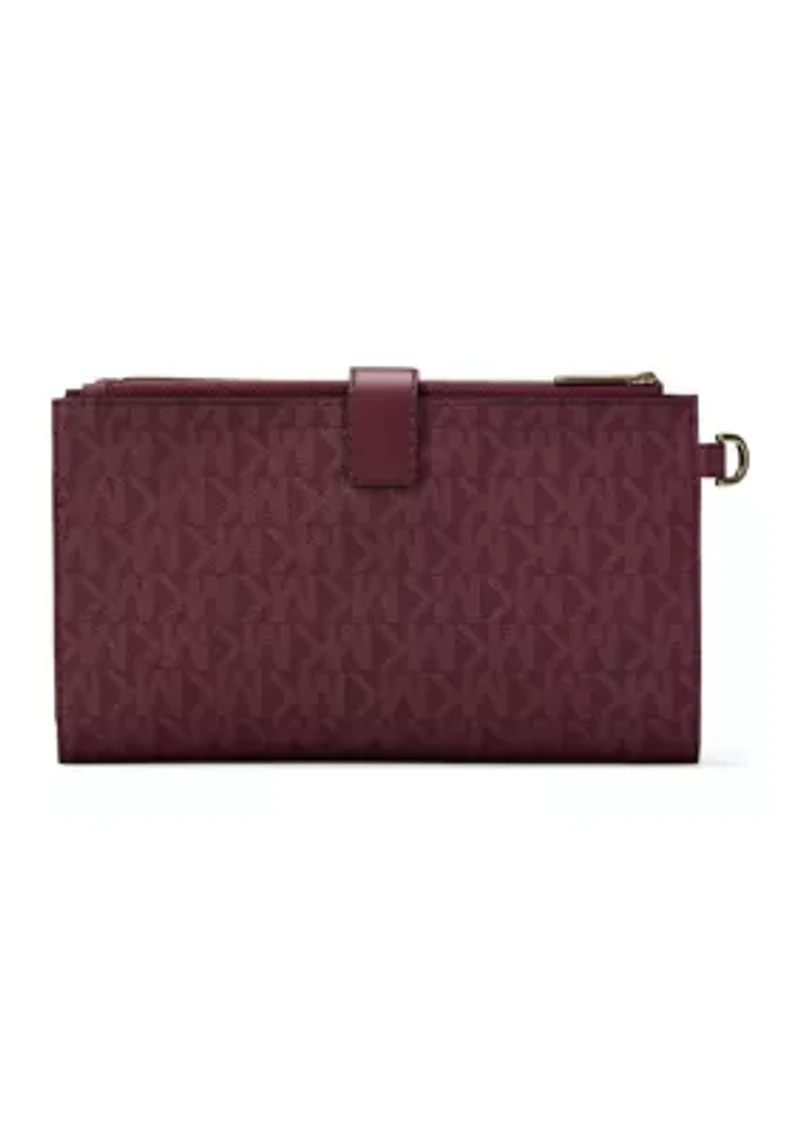 Jet Set Double Zip Wristlet