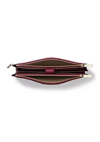 Jet Set Double Zip Wristlet