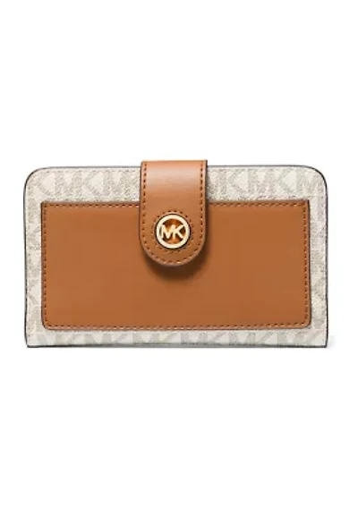 MK Charm Medium Tab Pocket Bifold Wallet