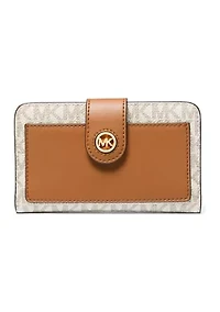 MK Charm Medium Tab Pocket Bifold Wallet