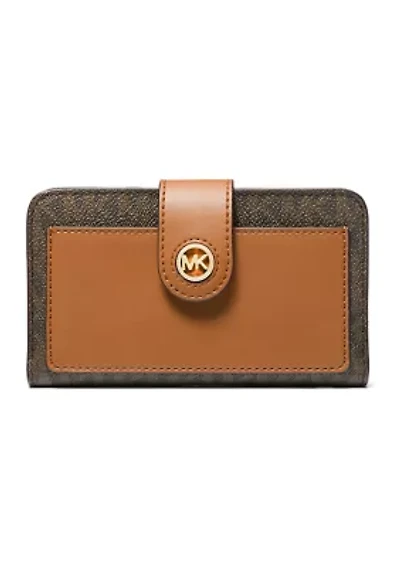 MK Charm Medium Tab Pocket Bifold Wallet